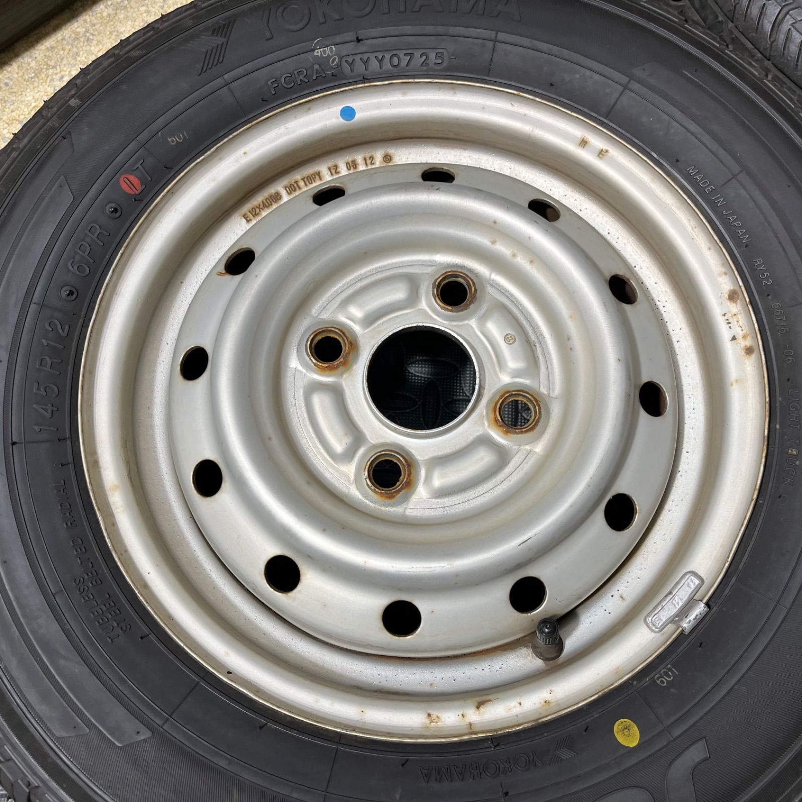 25年製 145R12 6PR LT ヨコハマ JOB RY52 キャリィ エブリィ 夏タイヤ サマータイヤ