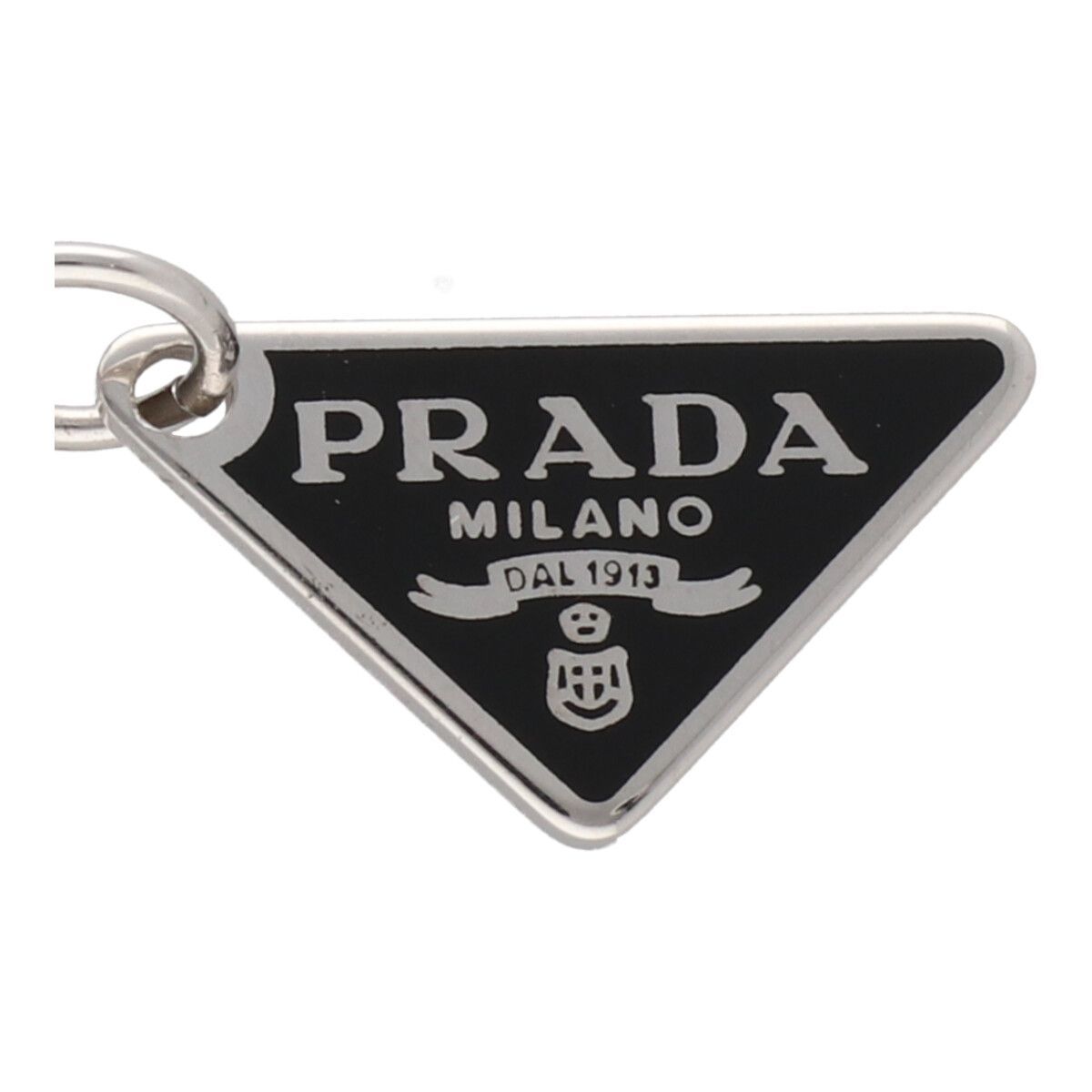 美品 プラダ PRADA ロゴプレート ファット チェーン ブレスレット バング