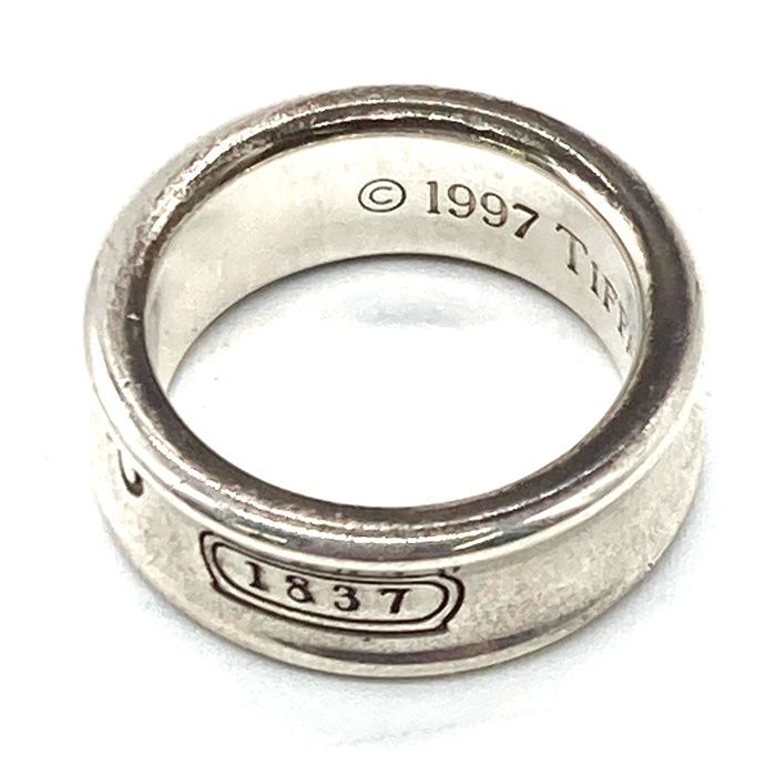 c673 ティファニー　1837 ミディアム　リング　シルバー　925 約7号 Tiffany&Co. ティファニー 1837 ミディアムリング シルバー925