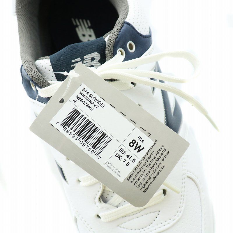 New Balance 574 ゴルフシューズ ホワイト/ネイビー New Balance 574