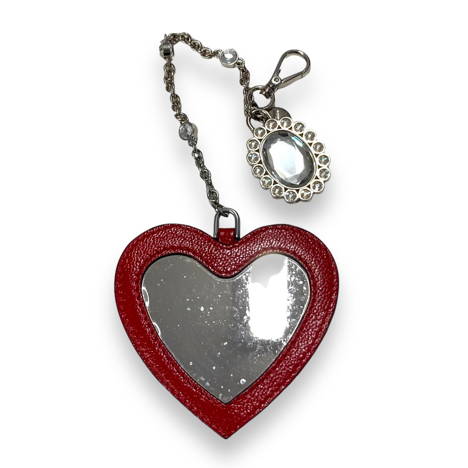 MIU MIU ハート型キーホルダー レッド