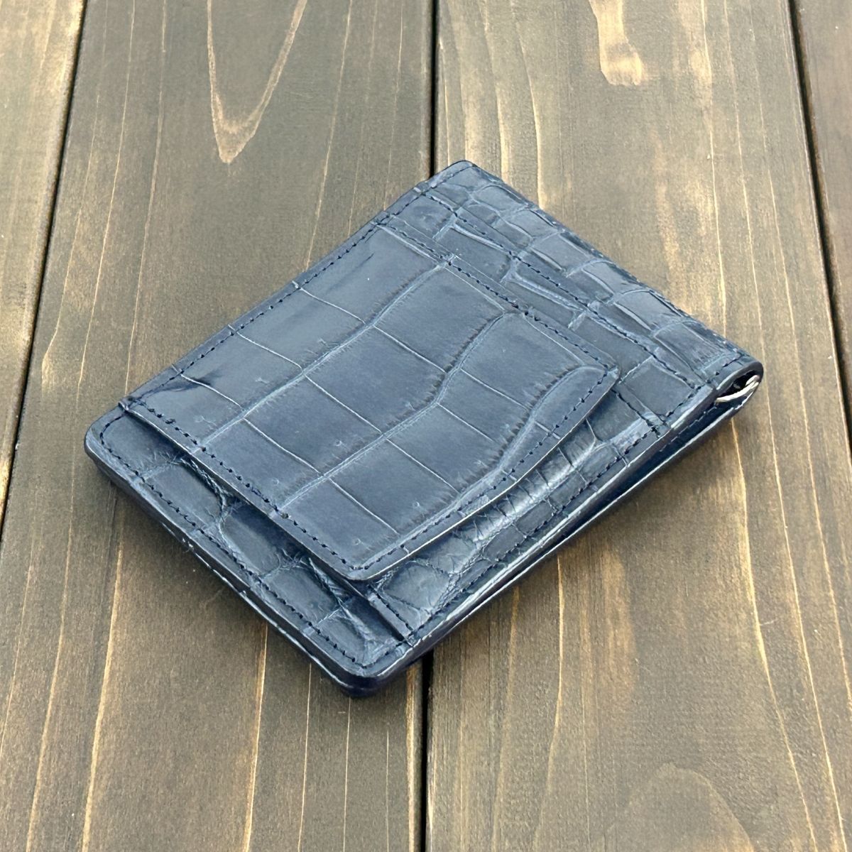 クロコダイル 無双 マネークリップ ブルーグレー