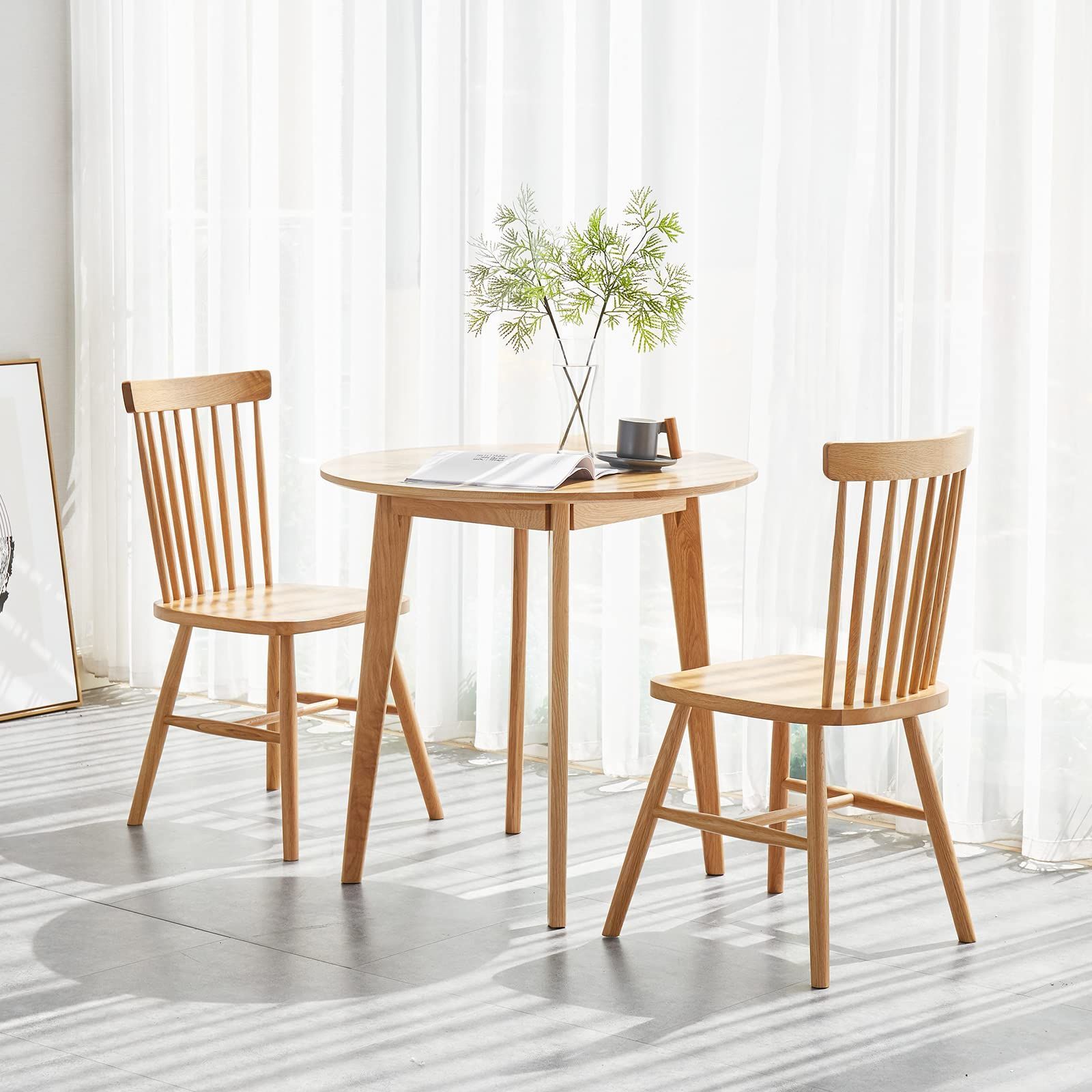 MU RONG アメリカFAS級オークダイニングテーブル 丸テーブル 円形