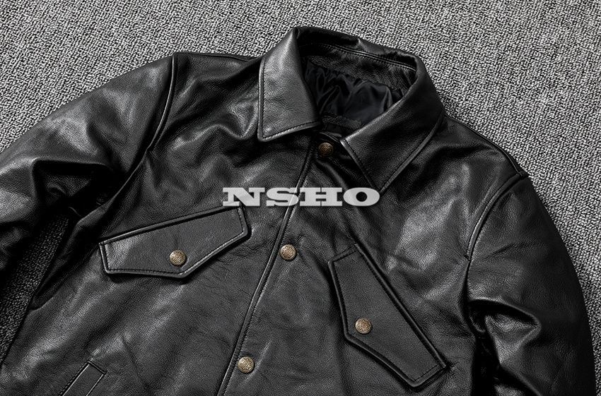 上質革ジャン メンズ カウハイド 牛革 ミニマムスタイル シングル