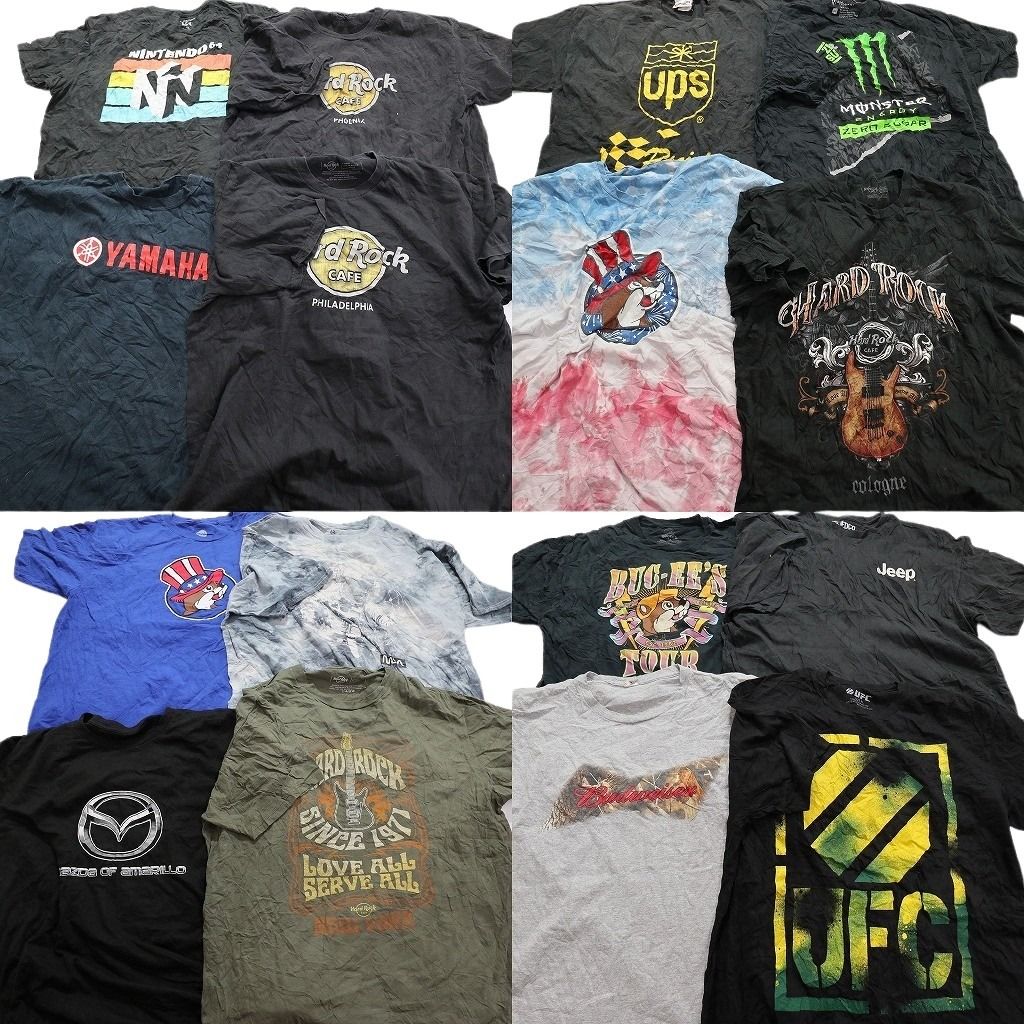 古着卸 有名企業 半袖Tシャツ 16枚セット メンズ XL バッキーズ ハードロックカフェ ニンテンドー 古着 NA2723