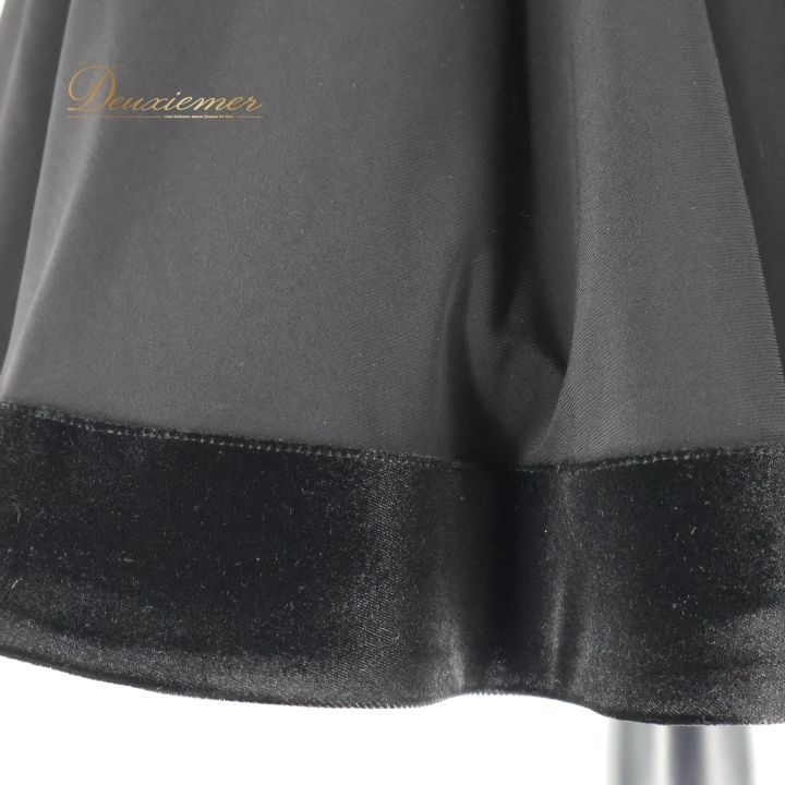 社交ダンス 衣装 ジャンティ gentil ラテン ドレス ワンピース 黒 無地 リボン かわいい パーティ 発表会 ブラック系 ベロア ミニ丈 ベロア生地 おしゃれ 小さなリボン ドレス レディース ダンスウェア ストレッチ フォーマル コスチューム