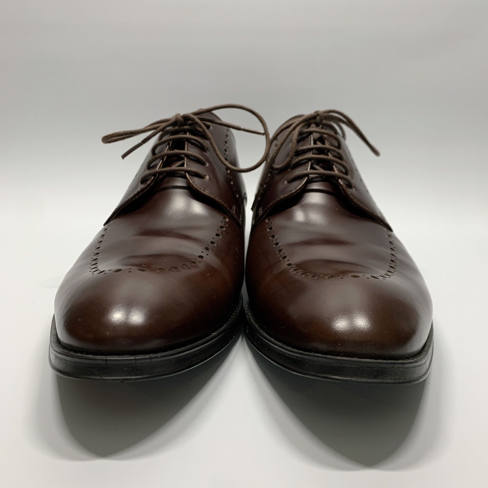 REGAL リーガル ビジネスシューズ Uチップ ブローキング加工 レザー ブラウン 26 ドレスシューズ