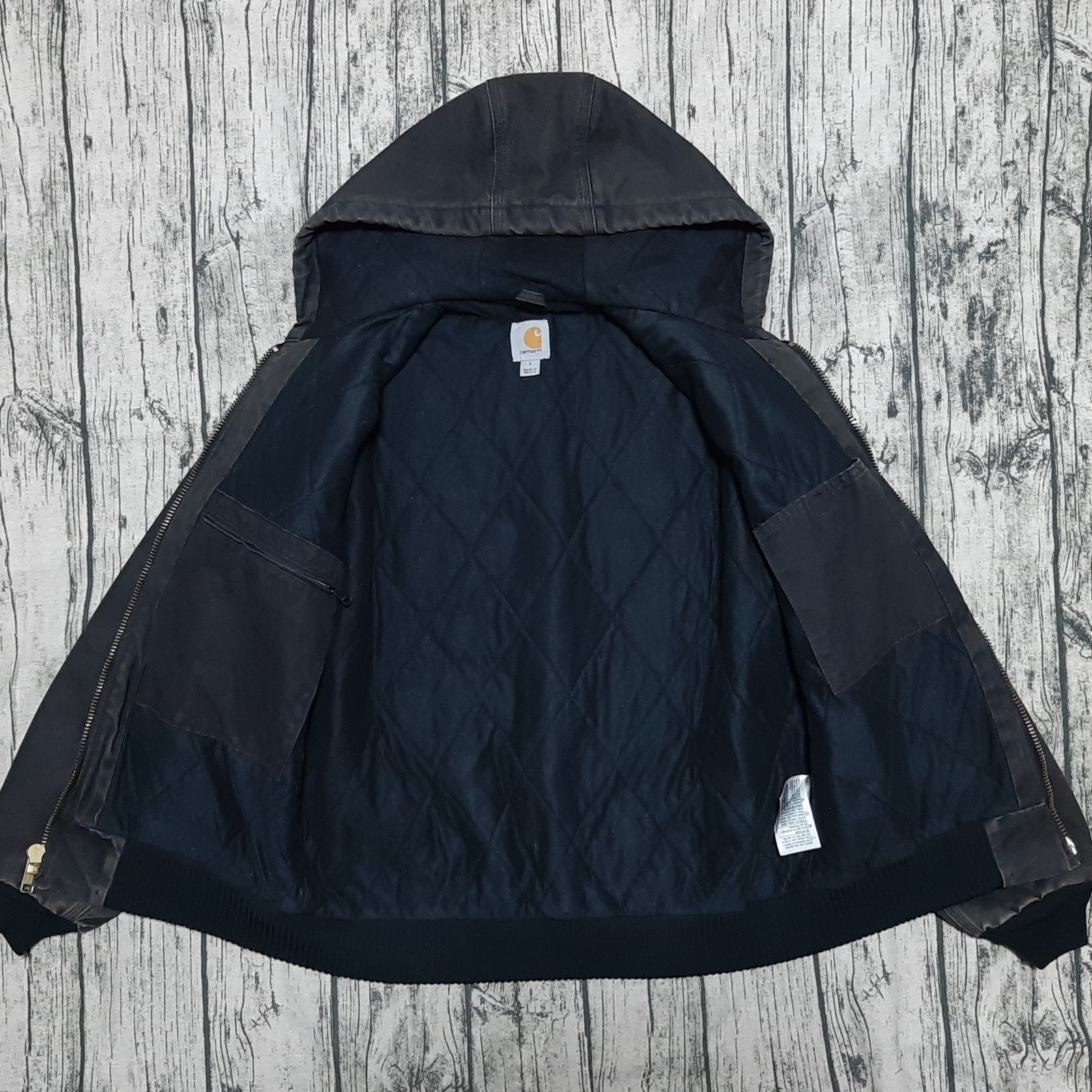 Sサイズ Carhartt アクティブジャケット パーカー ブラック 黒