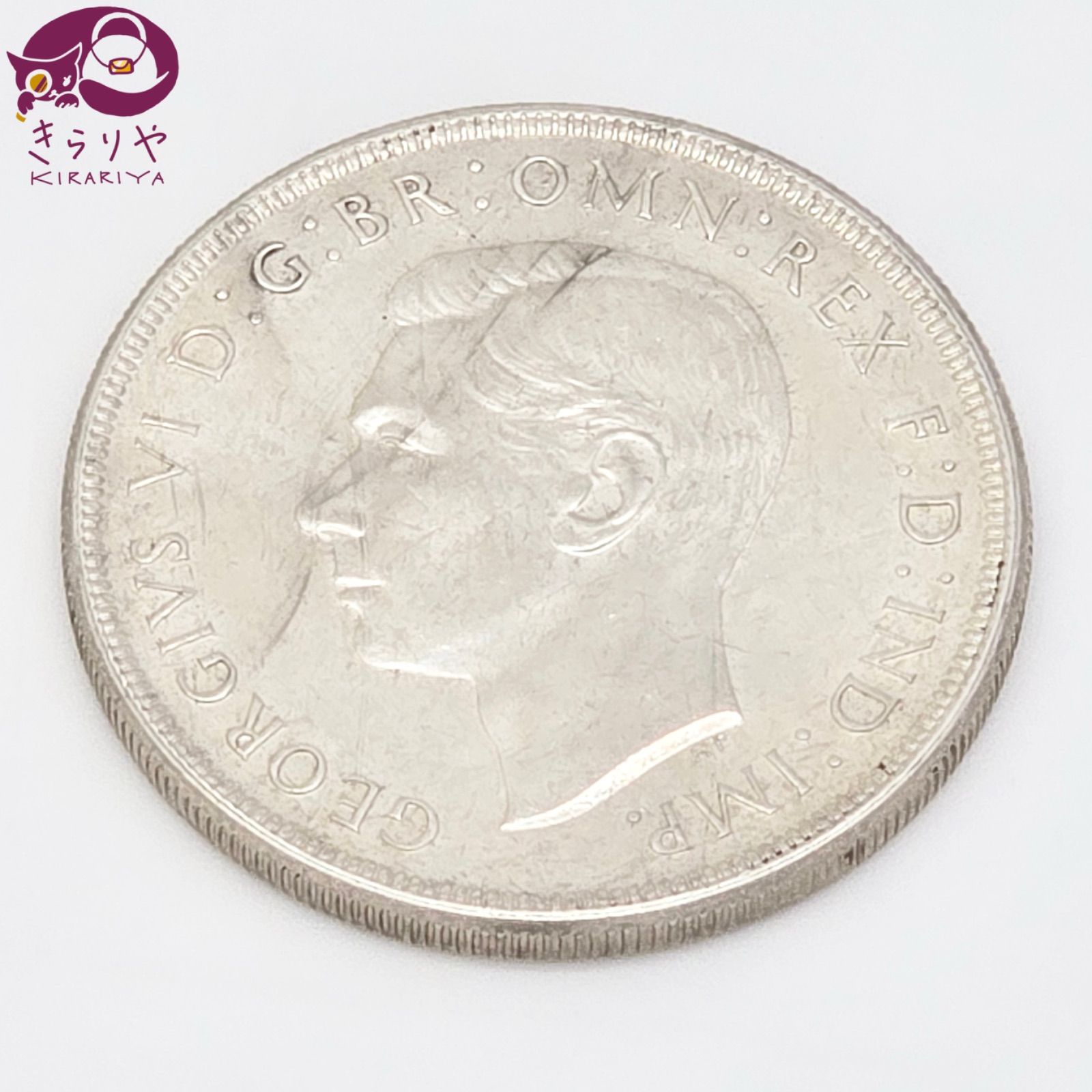 オーストラリア ジョージ6世 1937 1クラウン 銀貨 アンティーク