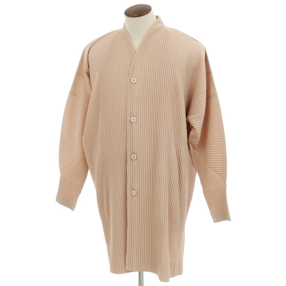 オム プリッセ イッセイミヤケ HOMME PLISSE ISSEY MIYAKE 春夏 プリーツ ノー ロングジャケット ピンクベージュ サイズ表記なし L位 メンズ