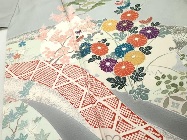 ブランド振袖 山本寛斎 刺繍 金彩 鶴 大輪 牡丹 身丈163cm 撥水加工済 ブランド振袖 山本寛斎 刺繍 金彩 鶴 大輪 牡丹 身丈163cm 撥水