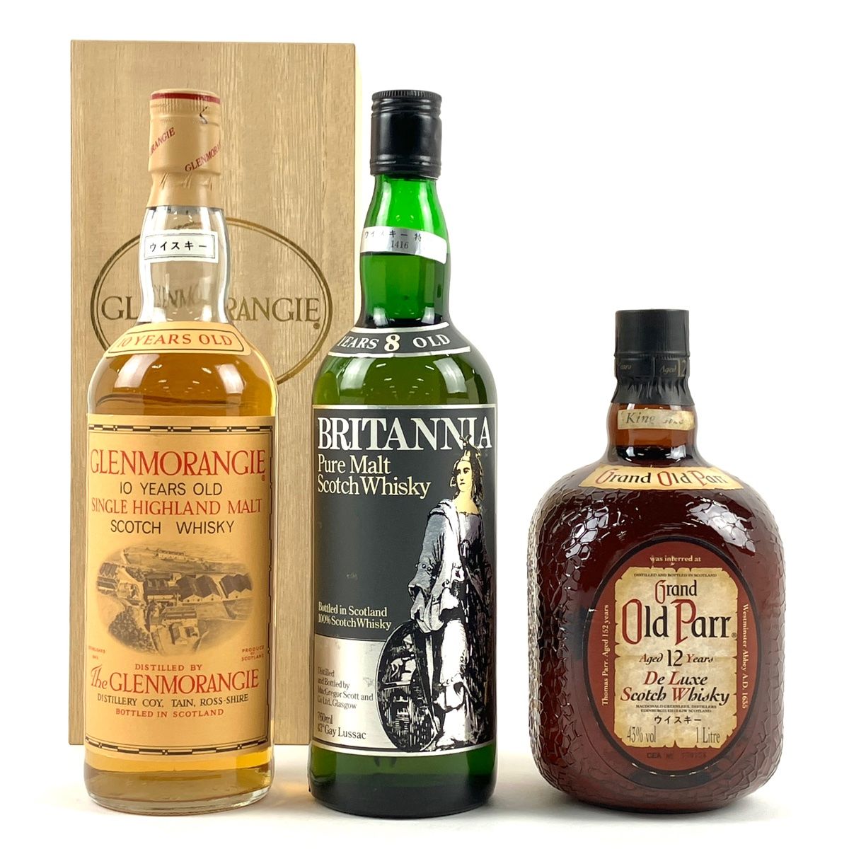 F) スコッチウイスキー 3本セット / オールドパー 12年 1000ml