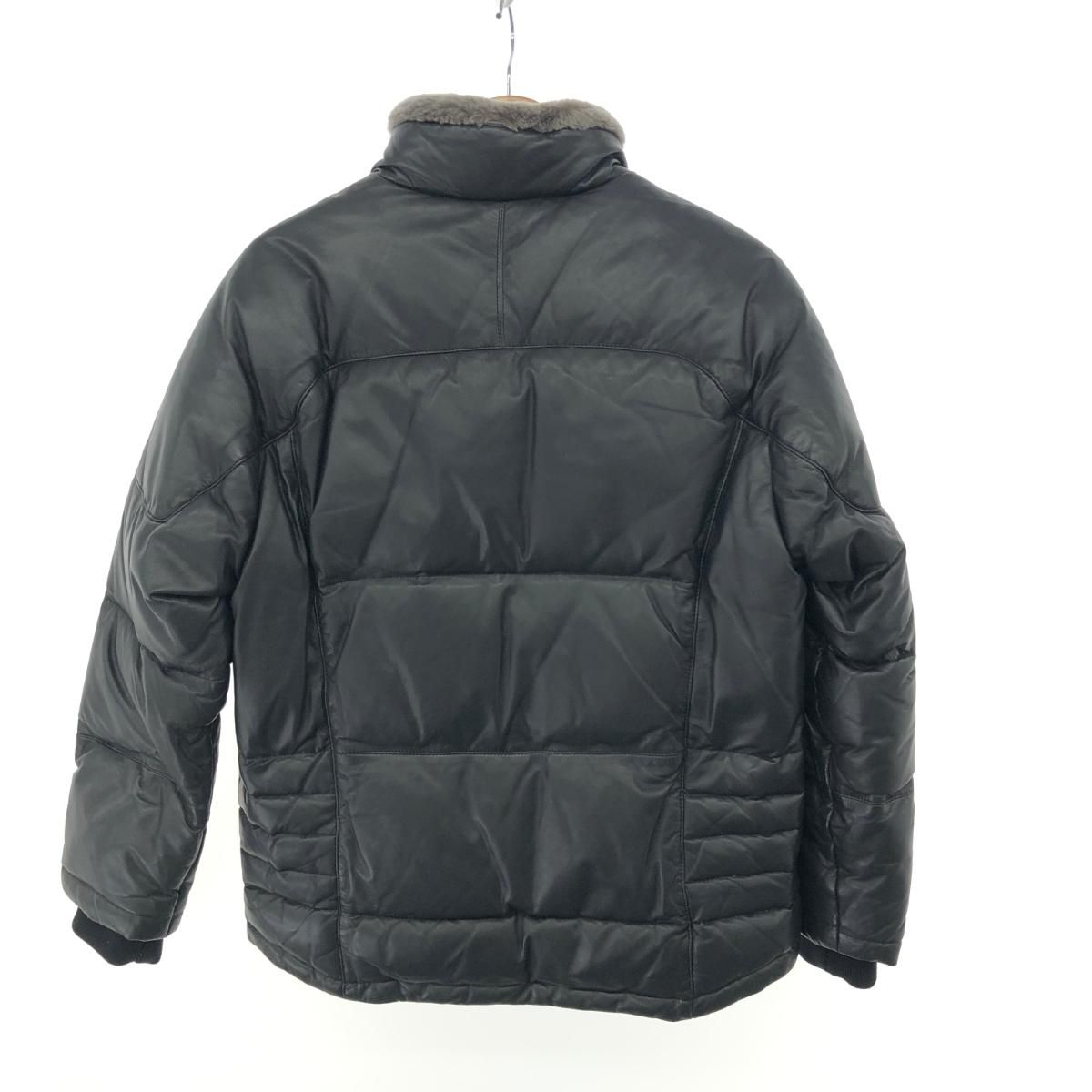 Zegna Sport ゼニアスポーツ レザーダウンジャケット Sサイズ ブラック 