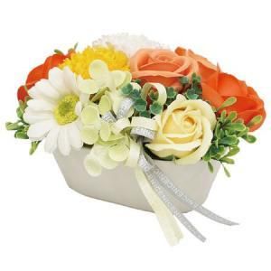 3営業日で発送 ソープフラワー ポットアレンジ陶器 5 12個アソート クリアケース付き BL PK PU RD YE S-165PK 入数 12