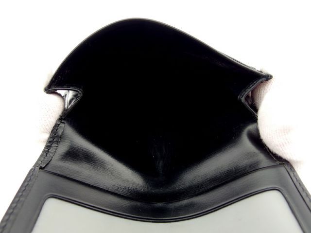 カルティエ カードケース 定期入れ 名刺入れ メンズ パシャ ブラック シルバー レザー Cartier T21621