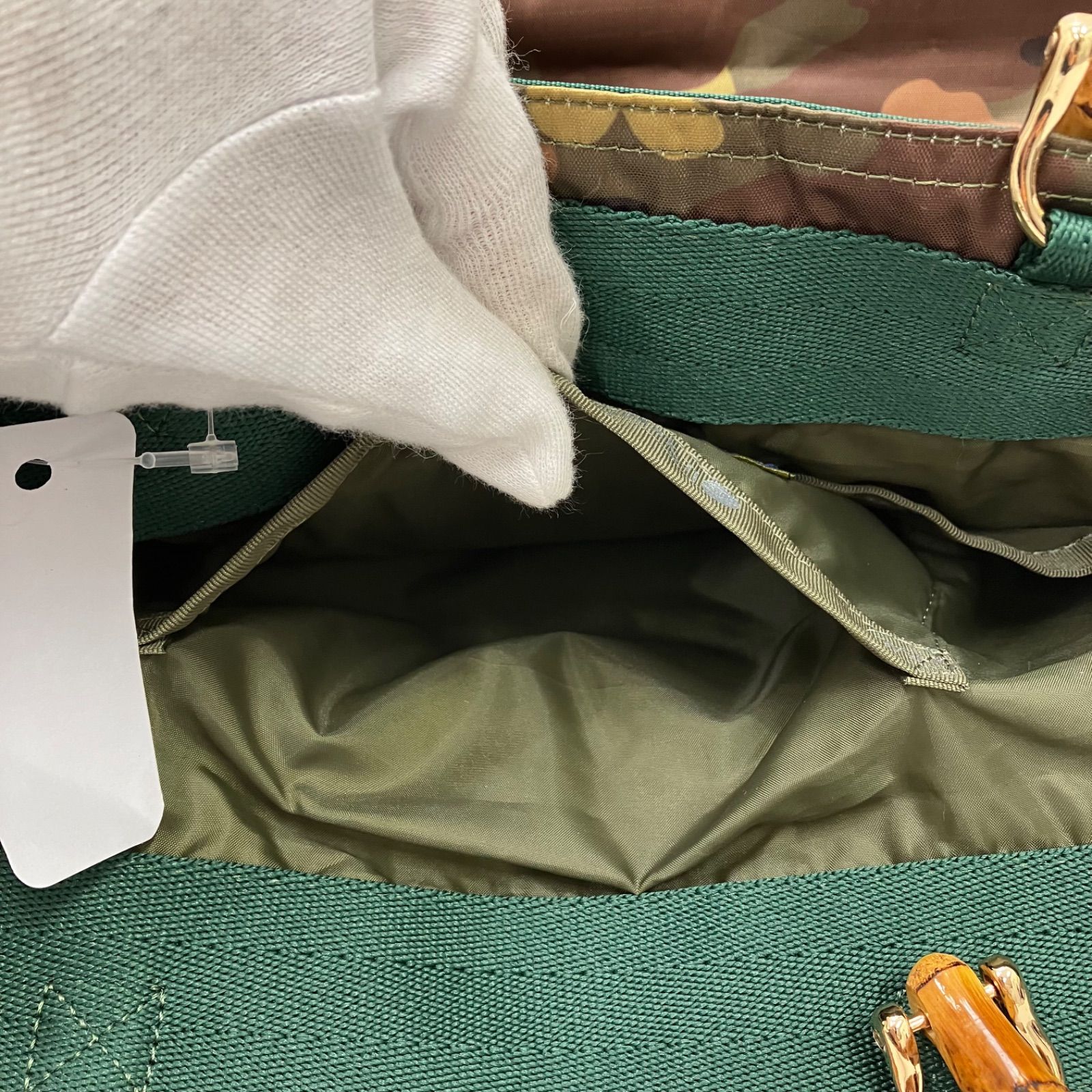 855 美品 LeSportsac レスポートサック BAMBOO TOTEフラワーカモ 
