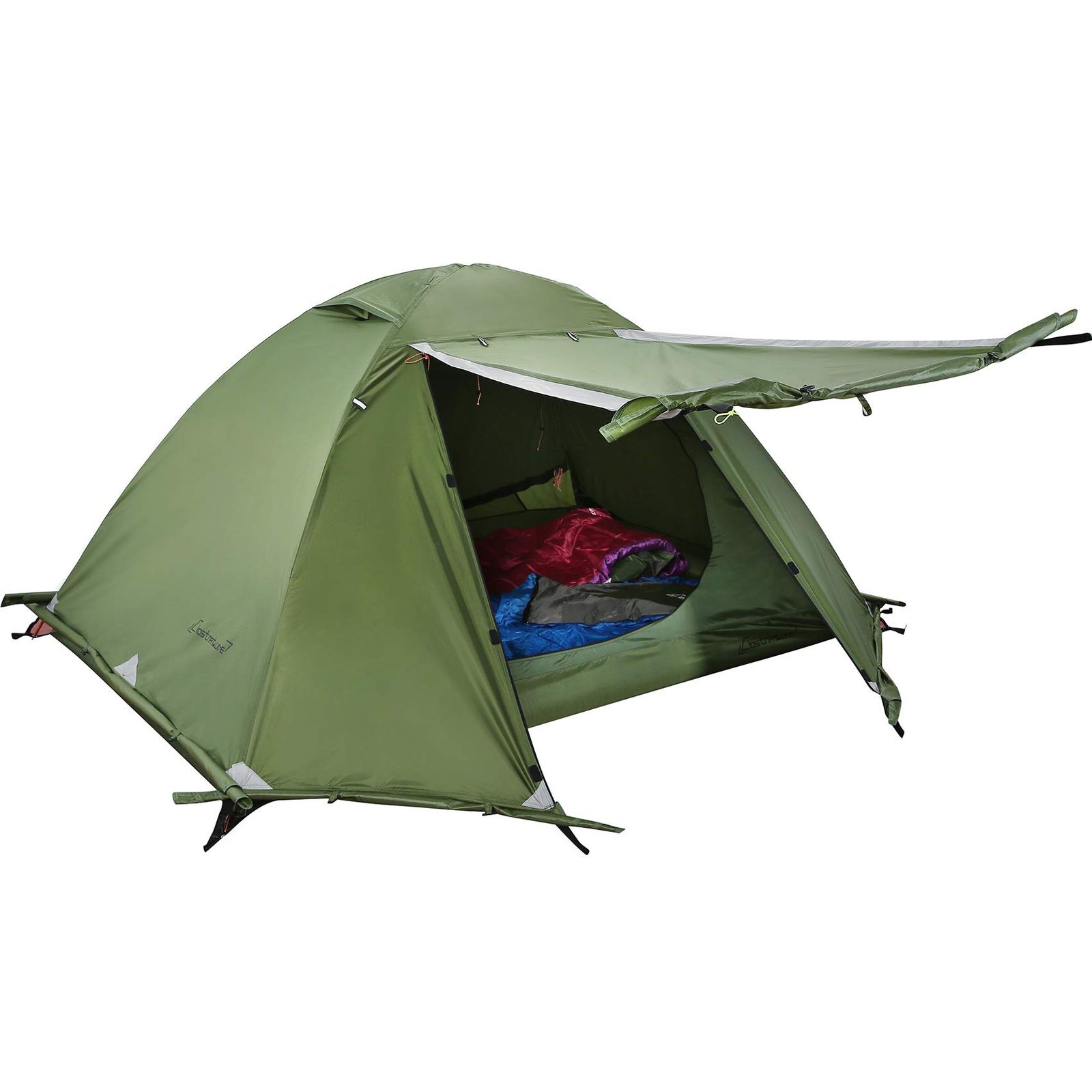 簡易 テント 二重層 テント コンパクト ドームテント 軽量 二人用 - 耐水圧5000MM 防水 冬用テント 登山テント スカート付き キャンプ 防寒 2人用 4シーズンテント アウトドア Clostnature キャンプ用品 WWW_NOITHATQUANGTHANH_NET