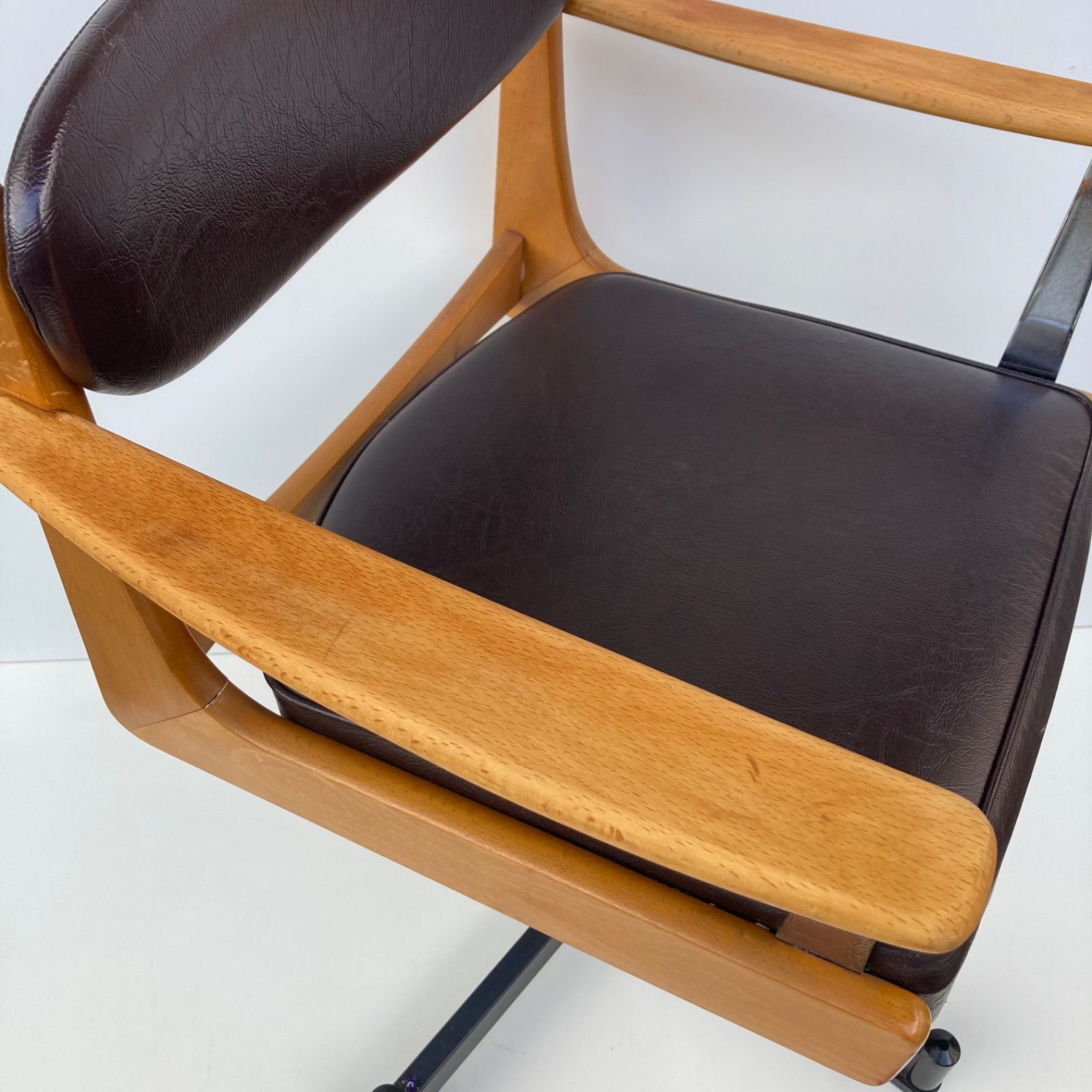 Vintage MARUNI desk chair ヴィンテージ デスクチェア 孔雀マルニ オールドマルニ ブナ材 ミッドセンチュリー 昭和レトロ -  メルカリ