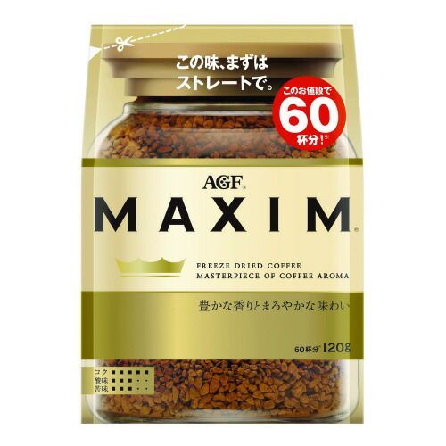 MAXIMインスタントコーヒー袋120g12袋 ＡＧＦ 軽減税率対象商品