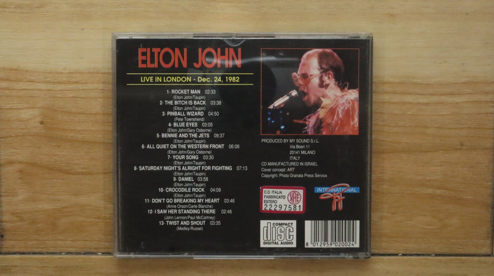 中古CD☆エルトン・ジョン/ELTON JOHN□ LIVE IN LONDON DEC