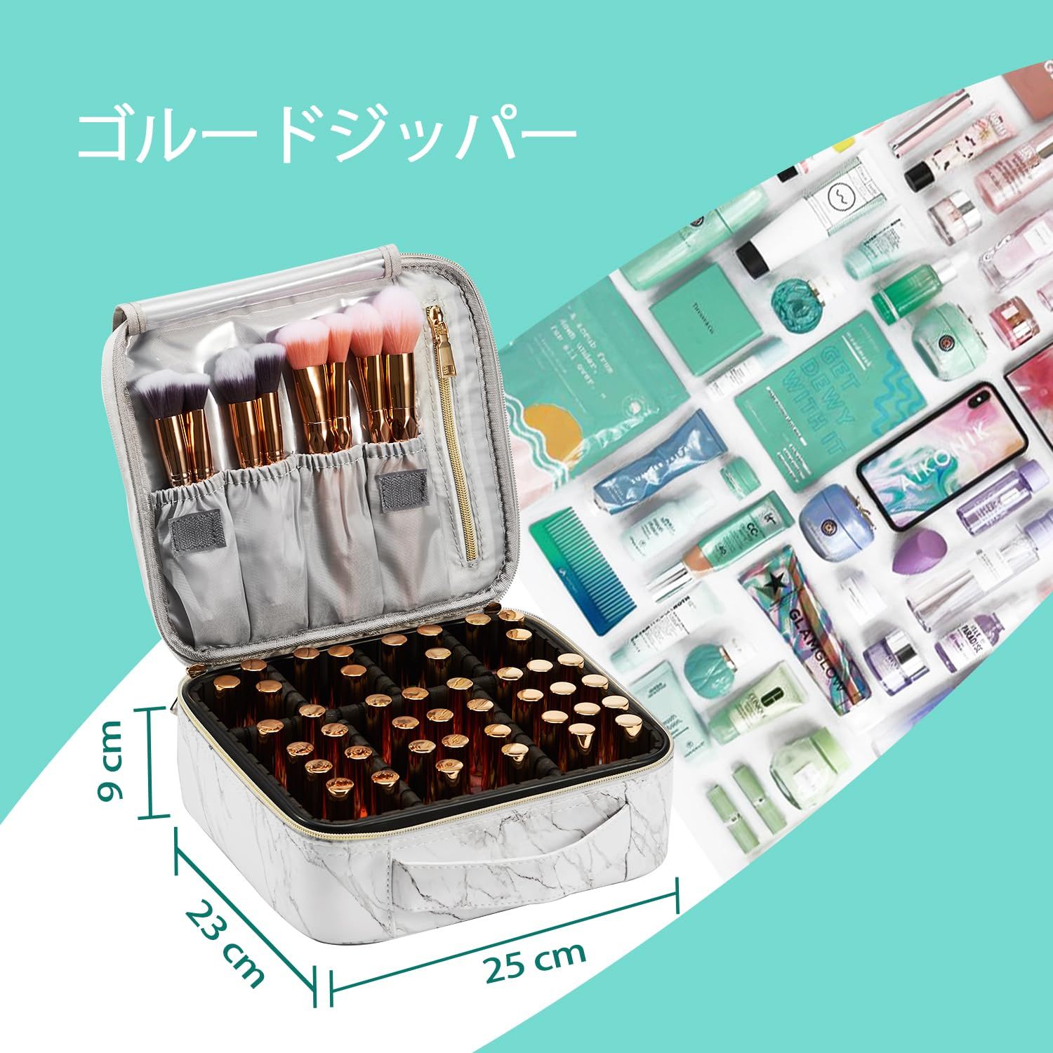 【限定価格セール！】 新着商品】(ホワイト) 収納 プレゼント マーブル柄 大理石柄 小物入れ
