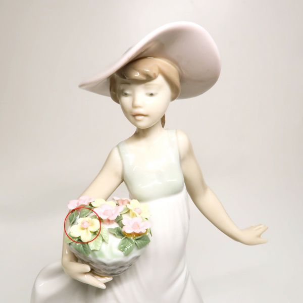 LLADRO リヤドロ 春の花かご 5790 フィギュリン ※欠けあり ◇送料込み