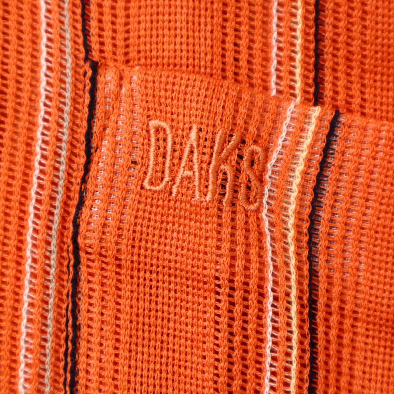 お買得❗️新品【DAKS GOLF】ダックスゴルフ　メンズ半袖シャツ(L)日本製 DAKS GOLF ダックス ゴルフ 春夏☆ ストライプ 半袖 ポロシャツ
