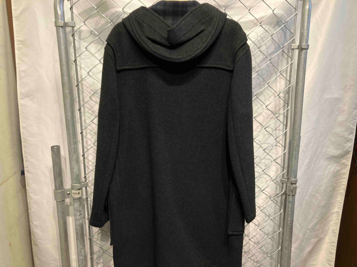 GLOVER ALL ブラック 裏チェックダッフルコート グローバーオール イングランド製