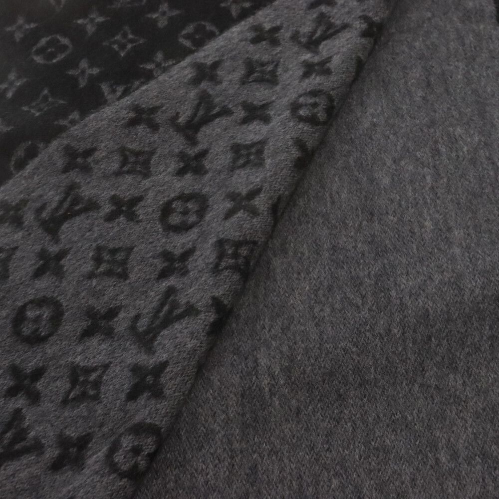 LOUIS VUITTON (ルイヴィトン) エシャルプ モノグラム グラディエント モノグラムウールカシミヤマフラー ブラック M71607