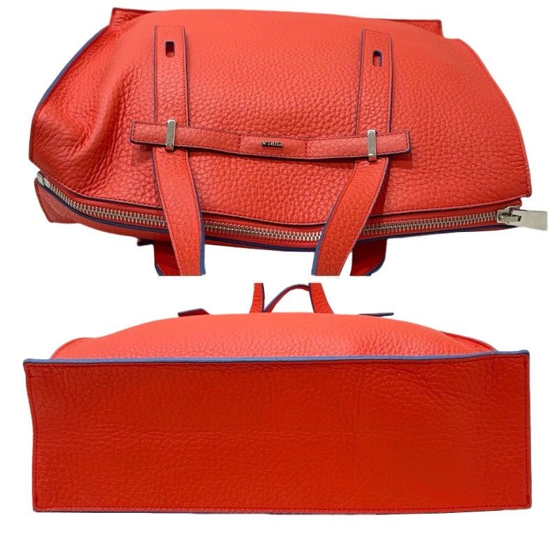 FULRA フルラ ジョーヴェ　超希少！オレンジ　トートバッグ　ビジネスバッグ FURLA フルラ ジョーヴェ トートバッグ オレンジ×ブルー レザー