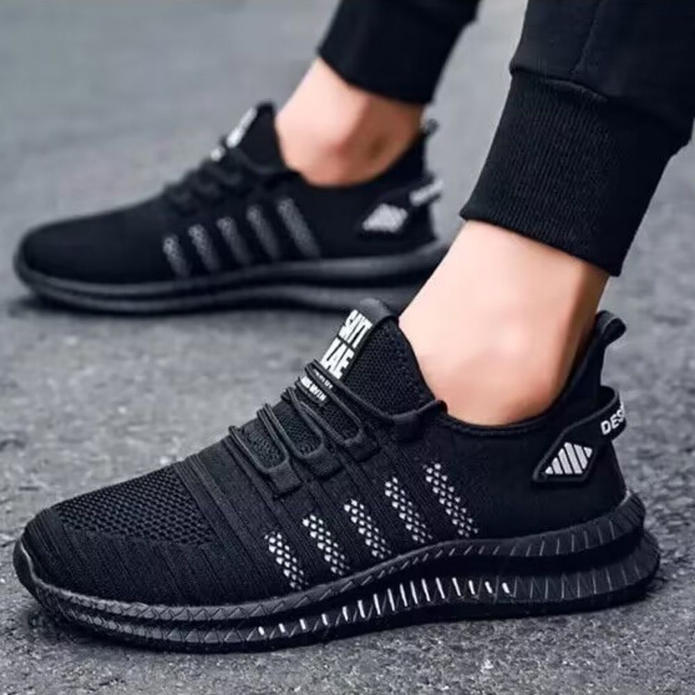 ブラック×ホワイト  41(25.5cm)  スニーカー pmysneaker0816 スニーカー ランニングシューズ ウォーキングシューズ ジョギングシューズ シューズ 靴 スポーツシューズ 運動靴 ひも靴 レースアップ 