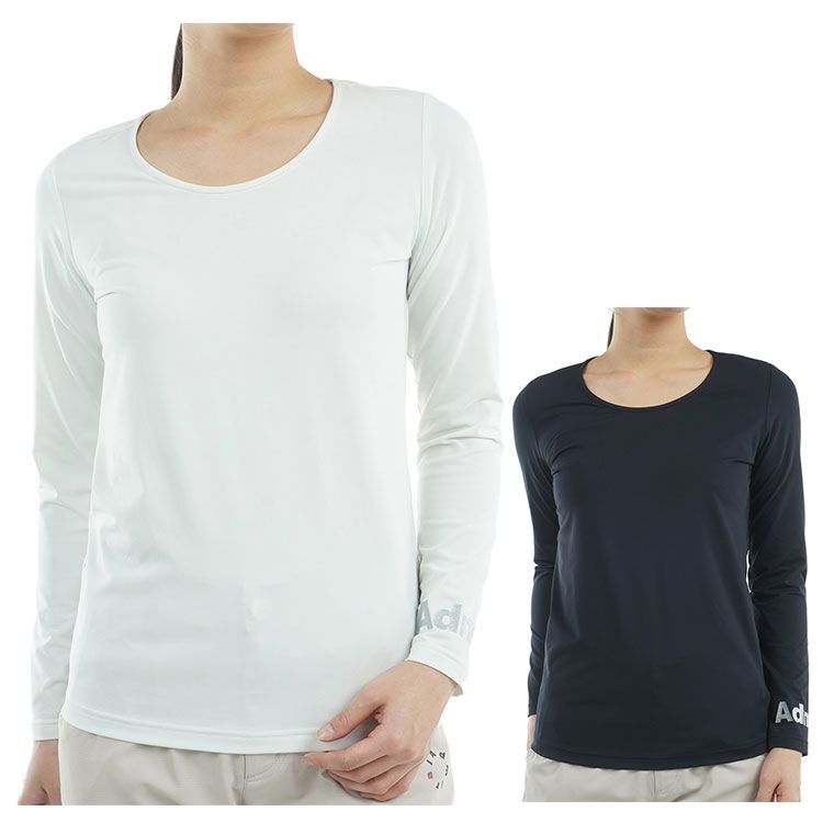 アドミラルゴルフ シャツ インナーシャツ レディース 長袖 Uネック UV