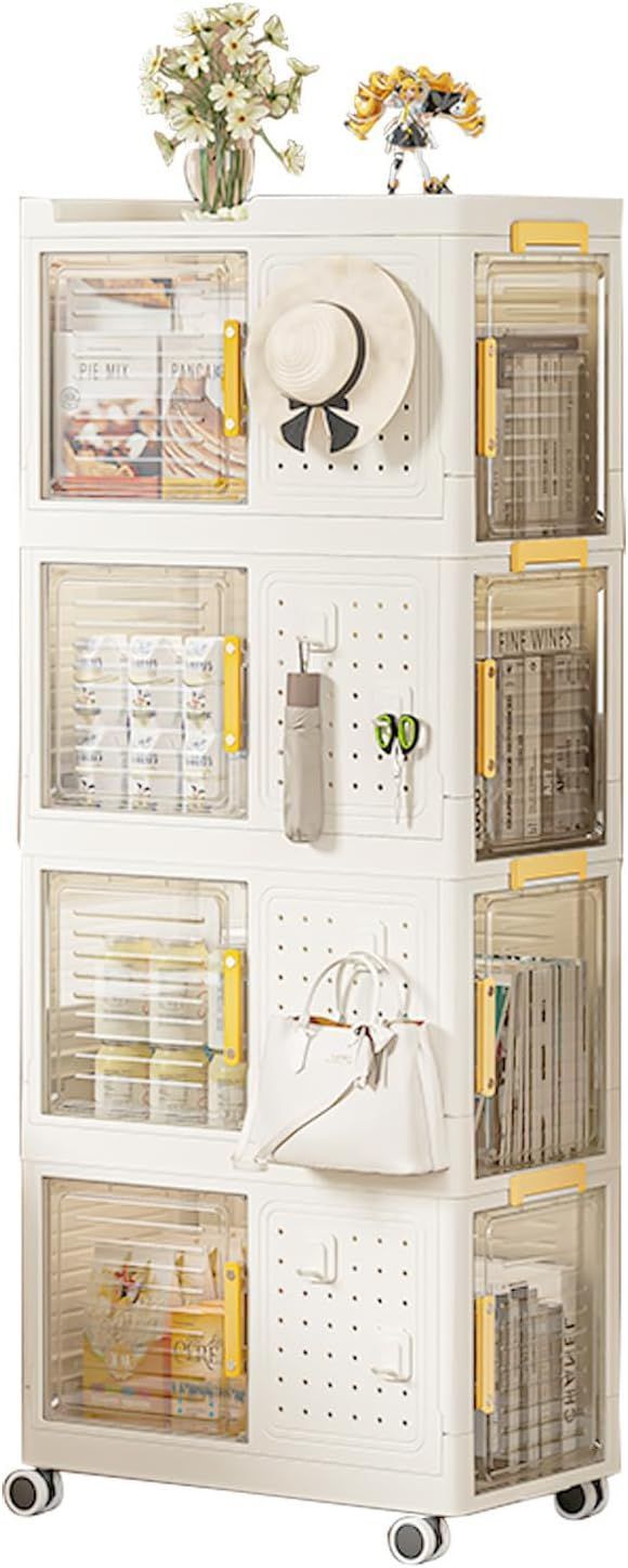 色:ホワイト_サイズ:S-5段-43cm*27.5cm*131cm】OTYTY 