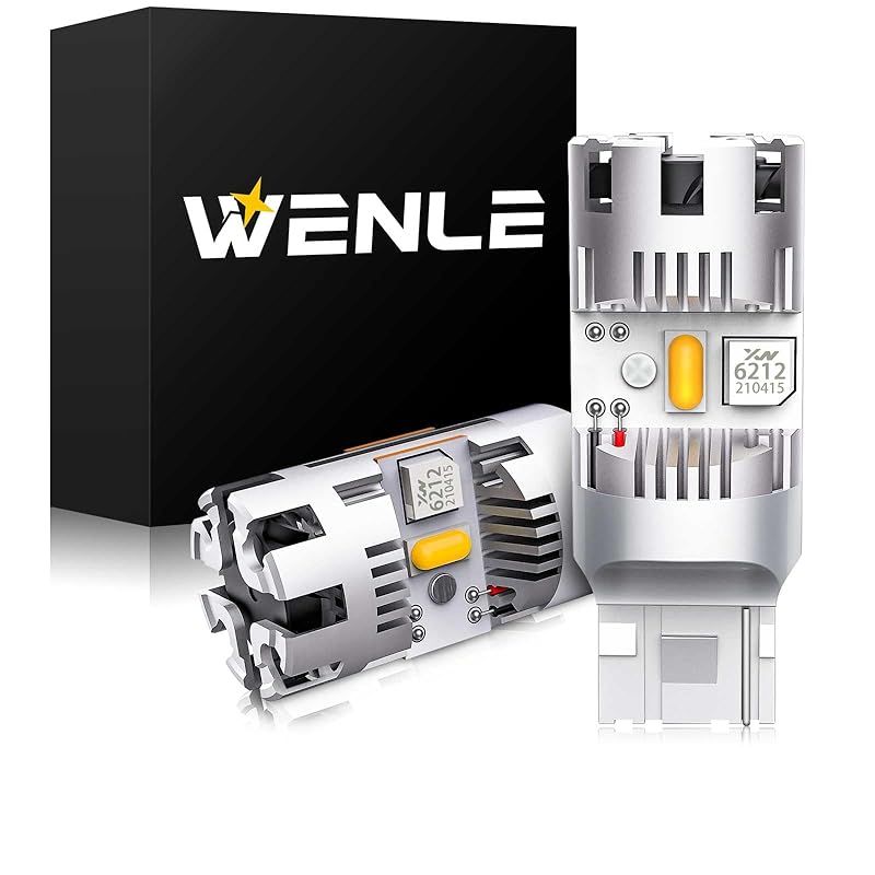 WENLE(ウエンレ) スーパーキャンセラー技術 T20 シングル ウインカー アンバー/オレンジ キャンセラー内臓 冷却ファン付き 無極性 ハイフラ防止抵抗内臓（インジケータ誤作動/ゴースト点灯防止対策） DC12V車用 2個入