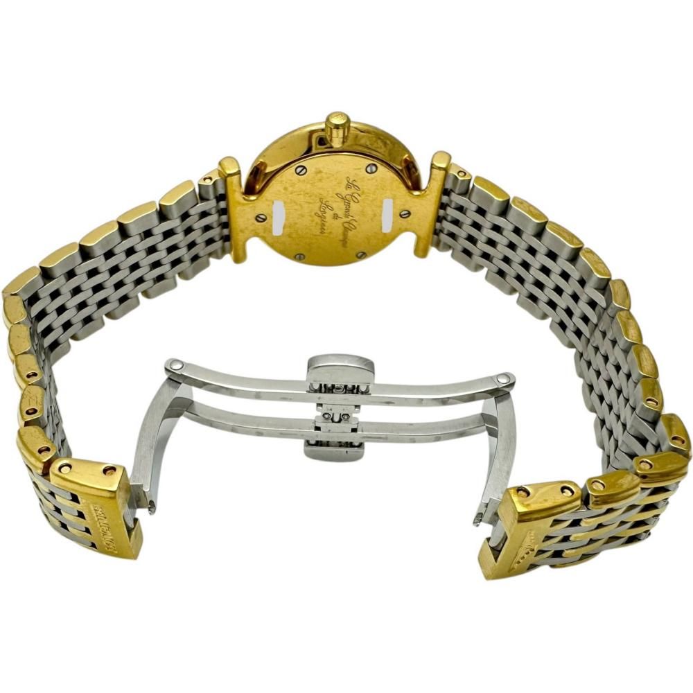 LONGINES◆クォーツ腕時計/アナログ/ステンレス/WHT/SLV LONGINES◇クォーツ腕時計⁄アナログ⁄ステンレス⁄BLK⁄SLV⁄L3.643.4