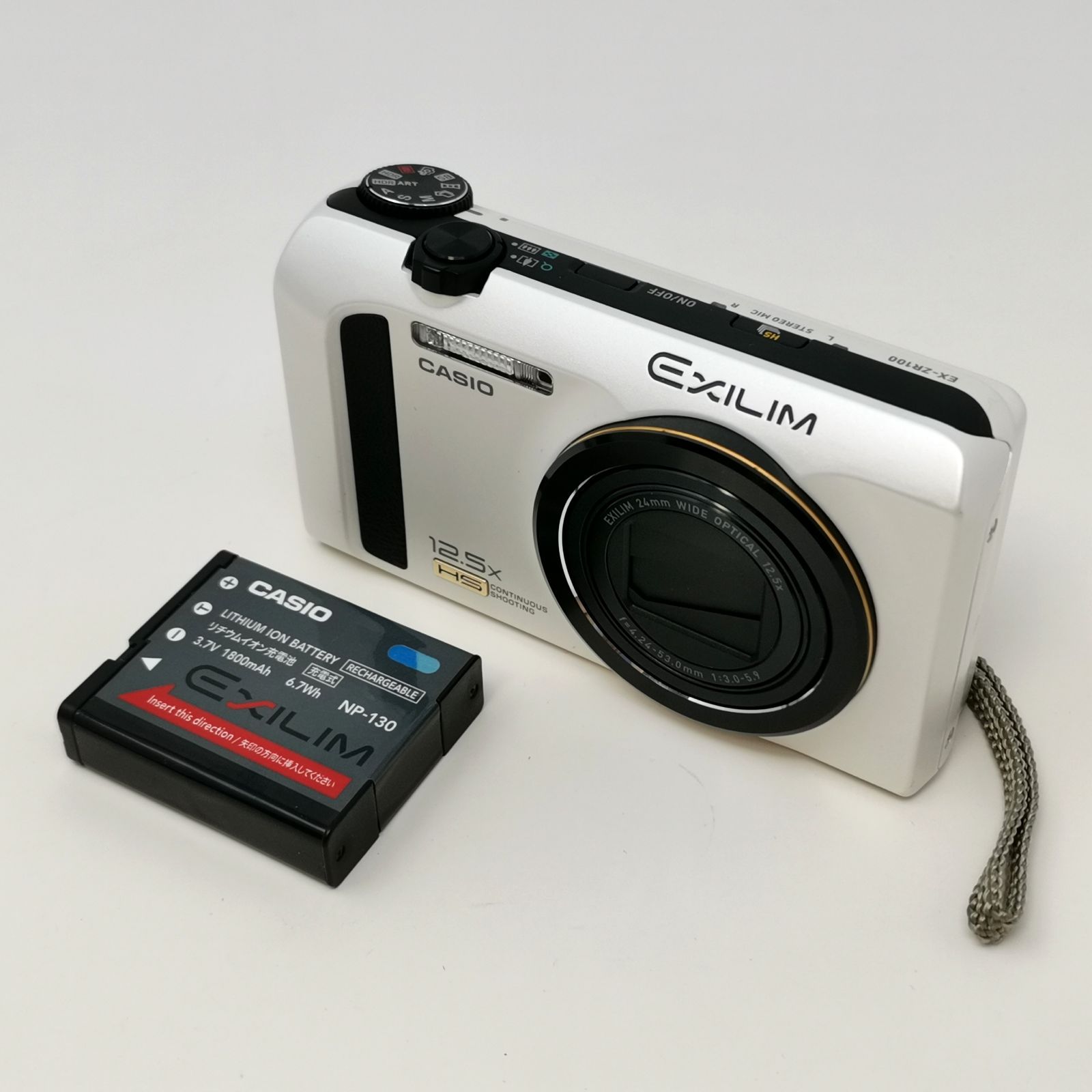 CASIO EX-ZR100 デジタルカメラ 動作品 カシオ EXILIM ホワイト EX-ZR100 ブラック デジタルカメラ