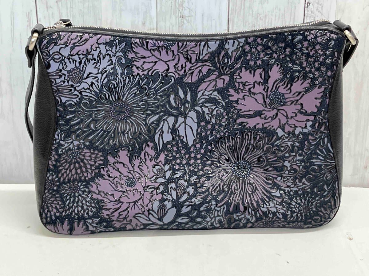 印傳屋 INDEN-YA ショルダーバッグ 花柄 総柄 フロニティ レザー 