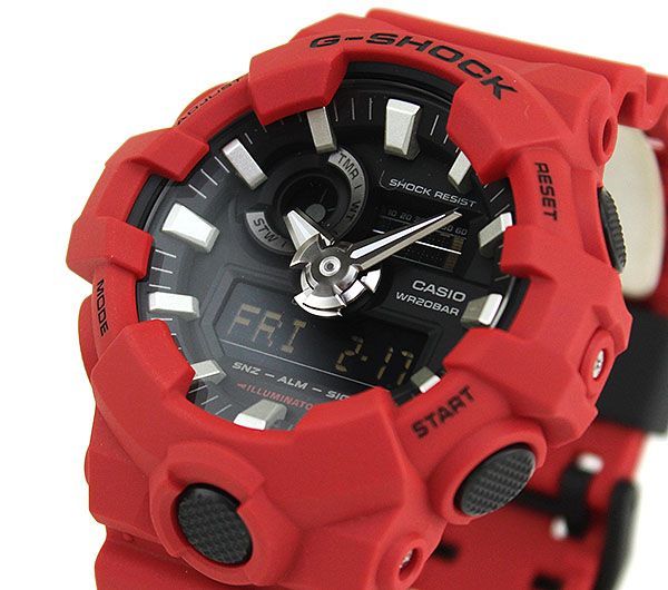 G-SHOCK Gショック GA-700-4A 赤 レッド メンズ 腕時計 ジーショック ウレタン アナログ アナデジ 腕時計 CASIO カシオ 還暦祝い g-shock 推し活グッズ
