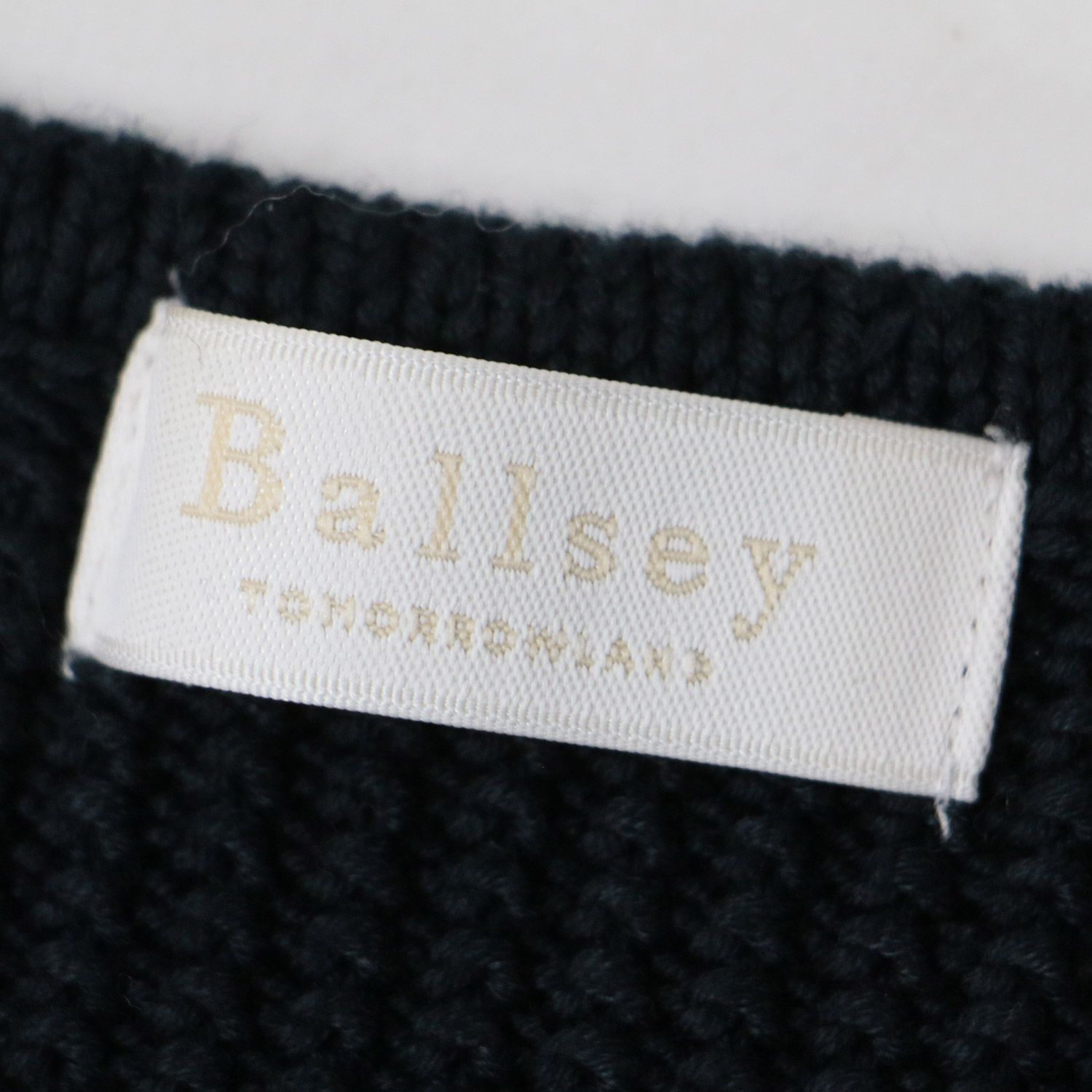 美品 Ballsey ボールジー ベスト コットン ニット 23春夏 ネイビー 紺