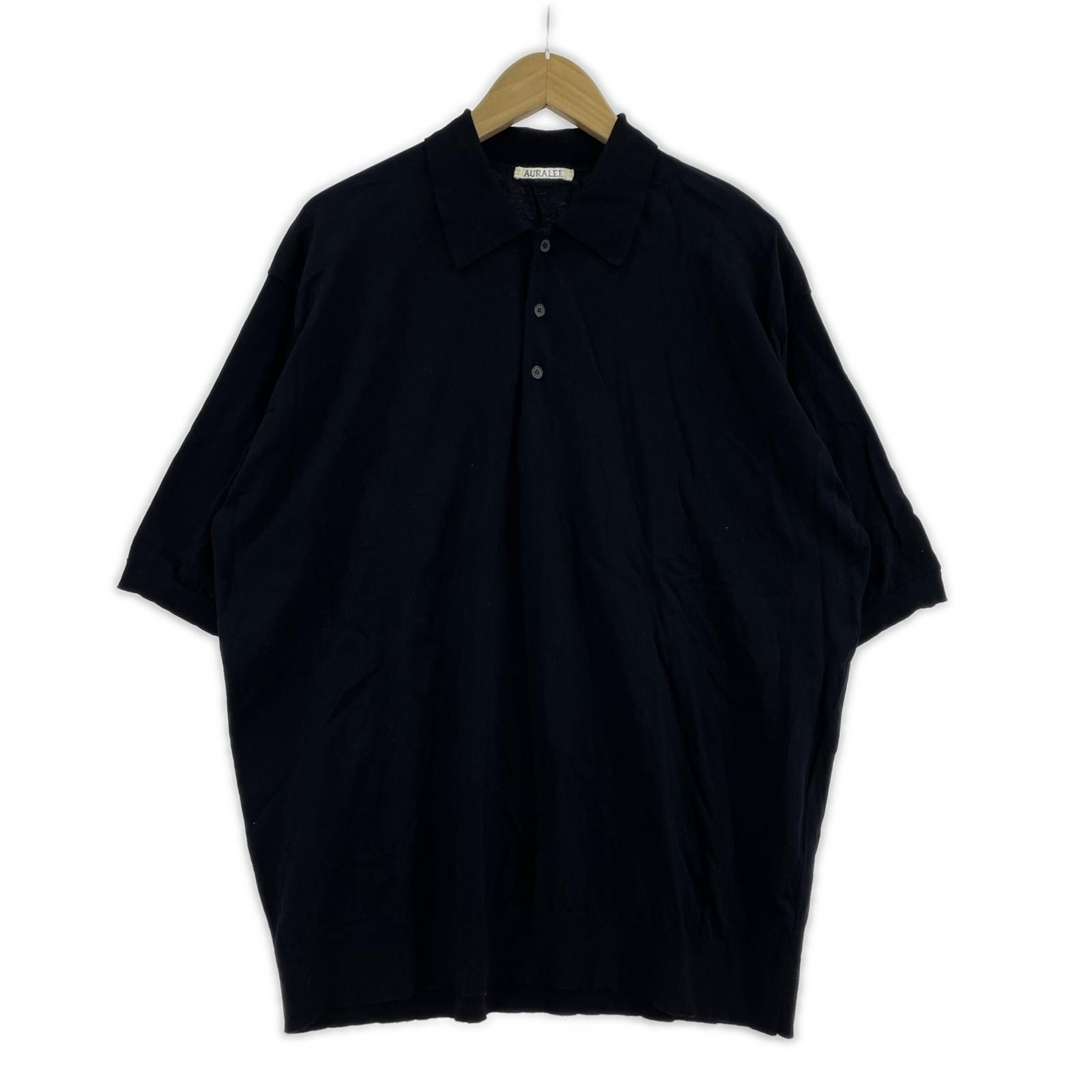 AURALEE SUPER HIGH GAUGE COTTON KNIT POLO 5 A24SP02PD