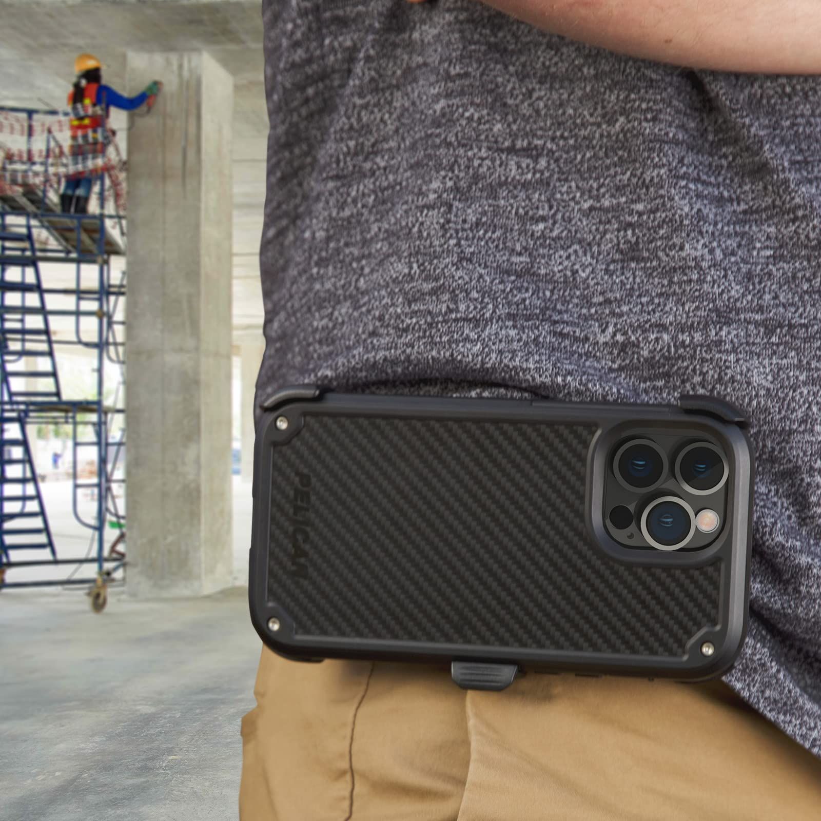 限定アイテム入荷。 Pelican iPhone 14 Pro Max 用 ハイブリッド ケース 抗菌 米軍MIL規格 落下テスト6.4mクリア シールド ケブラー Shield - Kevlar MagSafe対応 スタンド機能付きホルスター付属 PP049328 快適