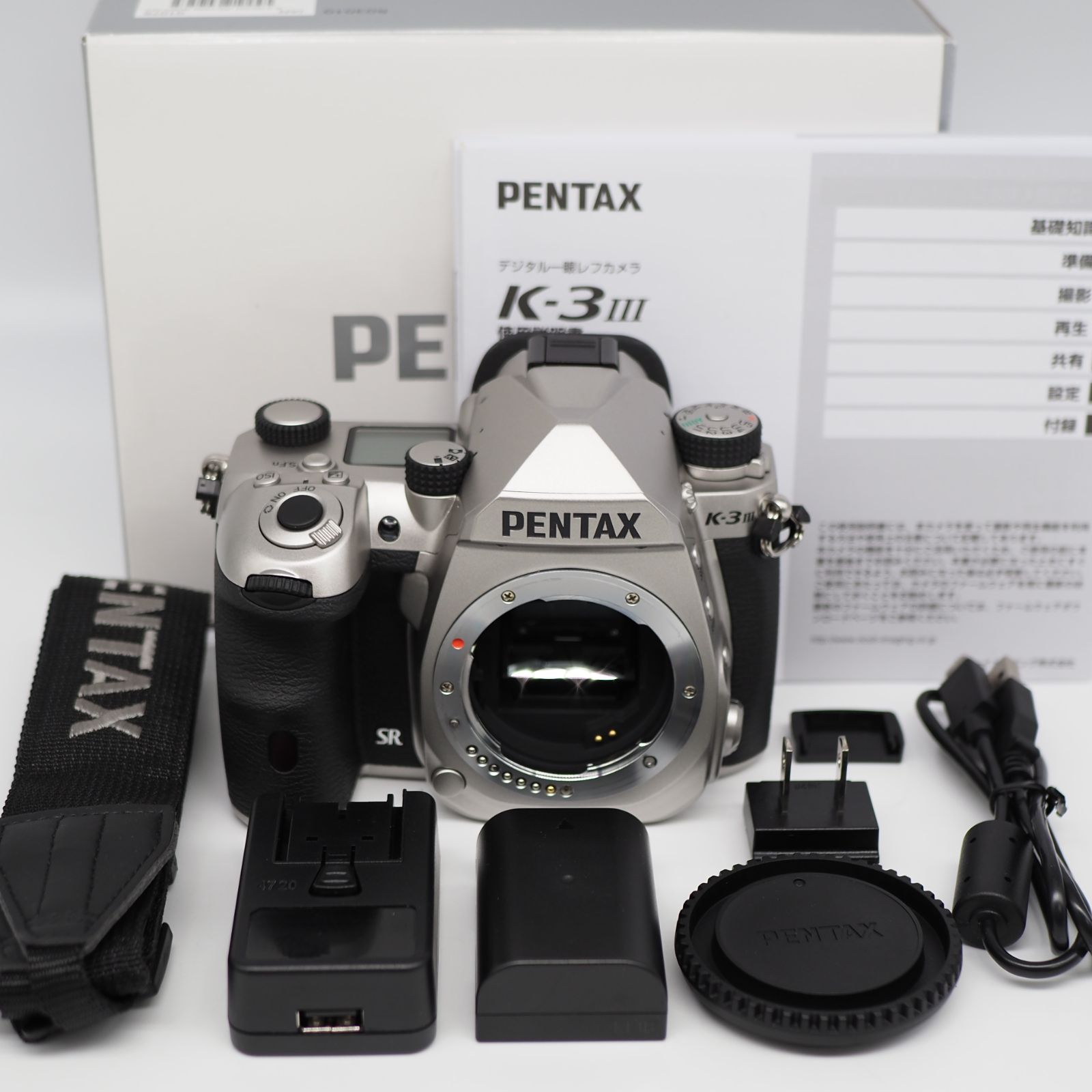 ■1809ショット■ PENTAX K-3 Mark III ボディ シルバー ■ほぼ新品■