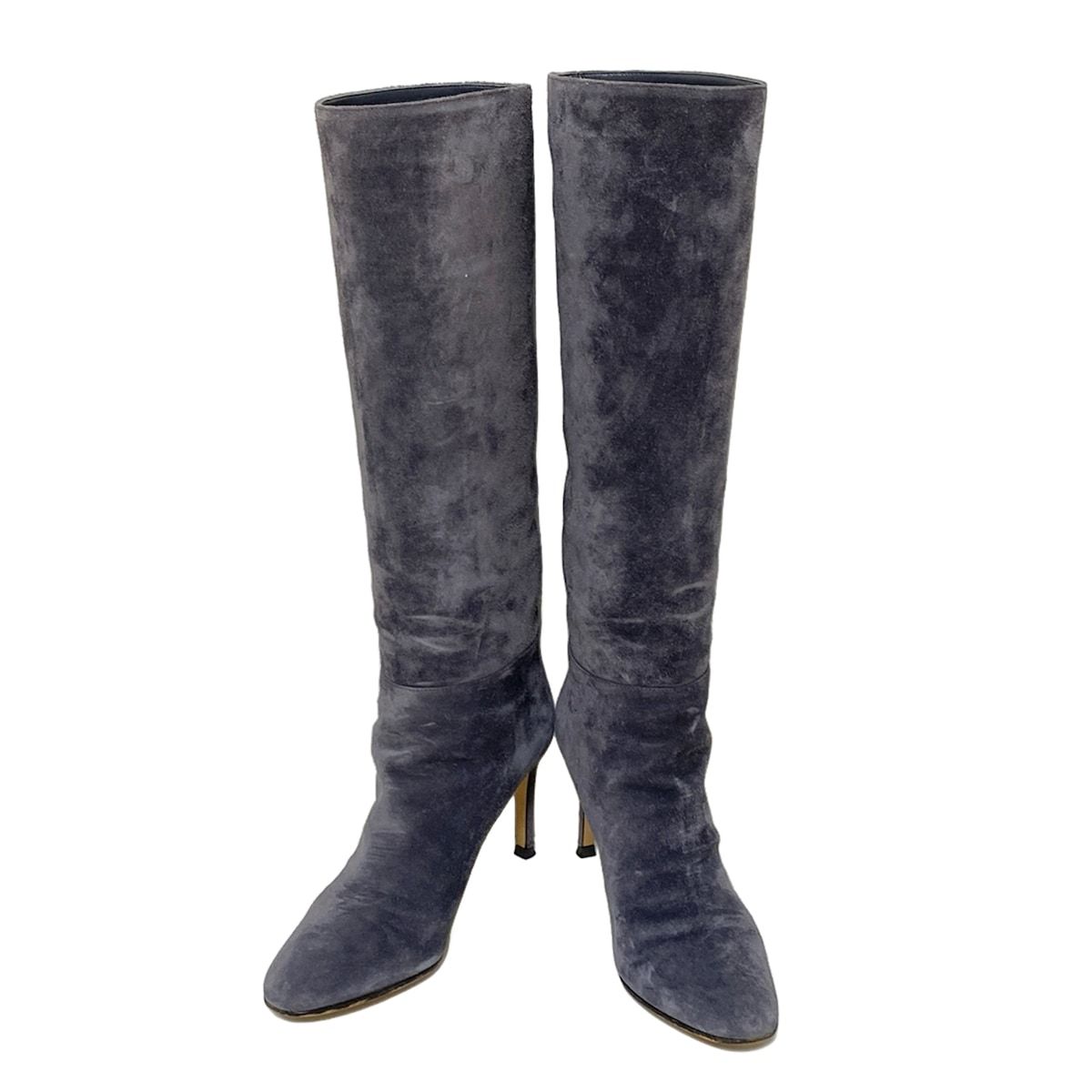 セルジオロッシ sergio rossi　スエード　ロングブーツ 36 グレー sergio rossi(セルジオロッシ) ロングブーツ 36 - グレー