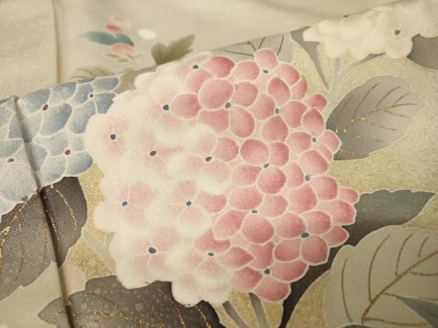 平和屋着物○京友禅の第一人者 松井青々 訪問着 草花文 暈し染め 金彩