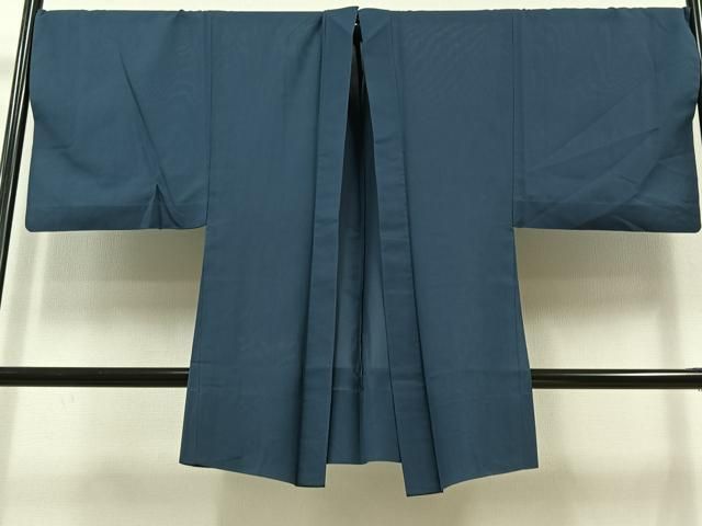 平和屋着物▽男性 羽織 スリーシーズン 春夏秋 塵除け 紺鼠色 正絹 AABB6226jh