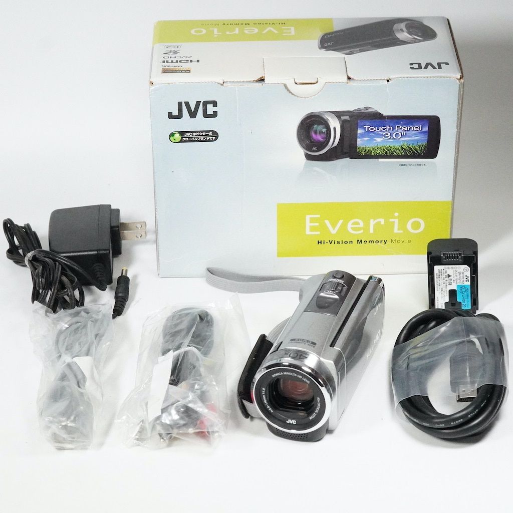 希少美品 付属品有 JVC Everio GZ-HM33 ホワイト ビデオカメラ