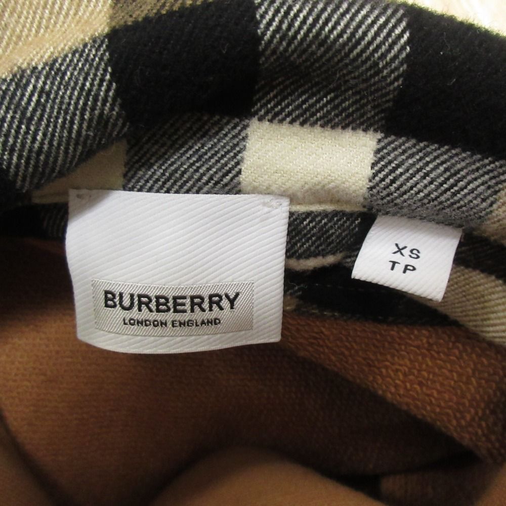 美品 BURBERRY バーバリー ノバチェックフード ジップアップ