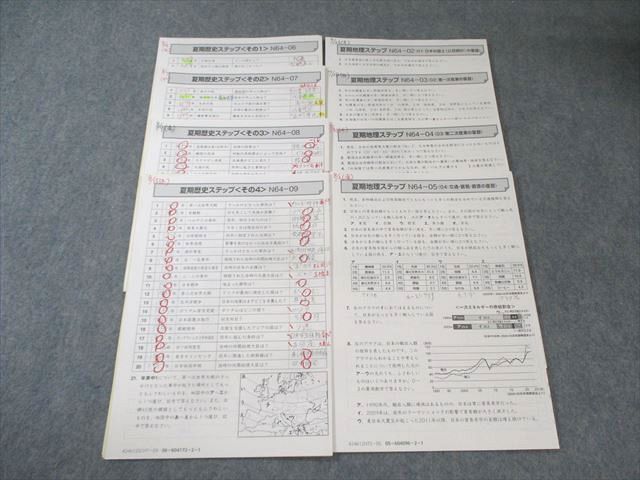 新入荷 サピックス 小6 SAPIX 社会 【計8回分 夏期地理/歴史ステップ 語学・辞書・学習参考書