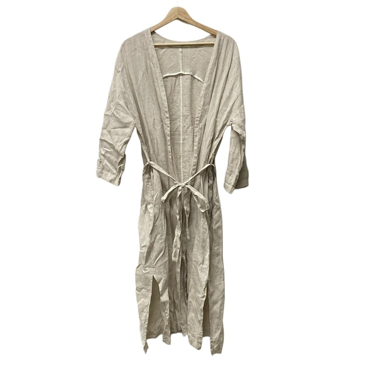 GALLARDAGALANTE ガリャルダガランテ コート レディース - ベージュ 長袖|麻|especial|ベルト付き|春|秋