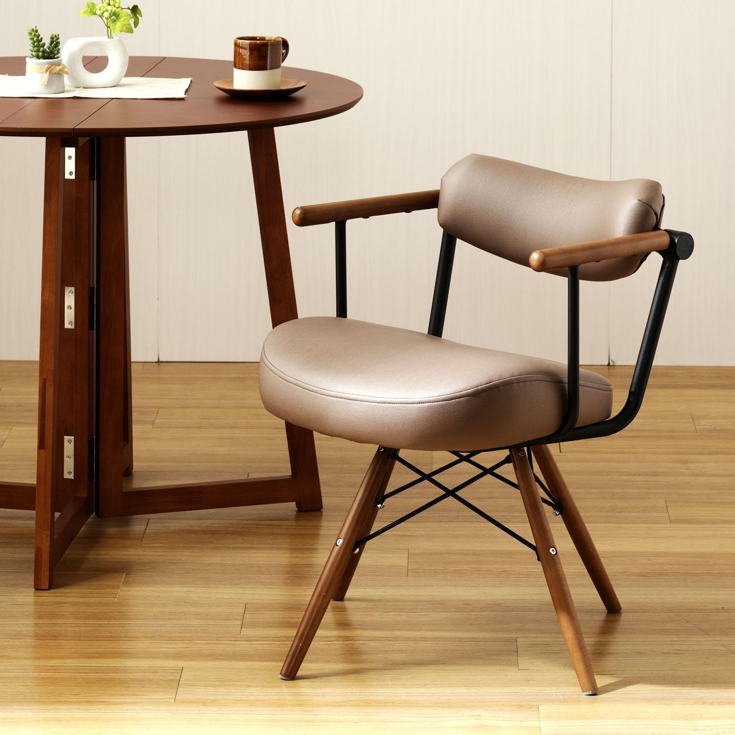 moon ニトリ 高座椅子 ハイタイプ オルガン3 グレー/ブラウン 幅54.5cm